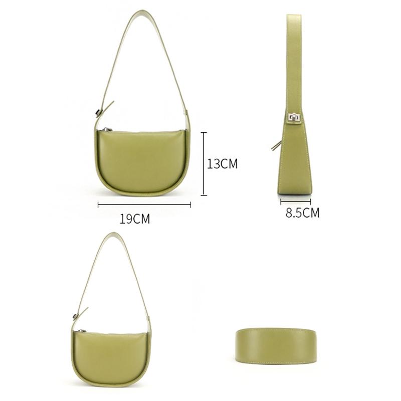 Vintage Semi Circular Underarm Bag White 4