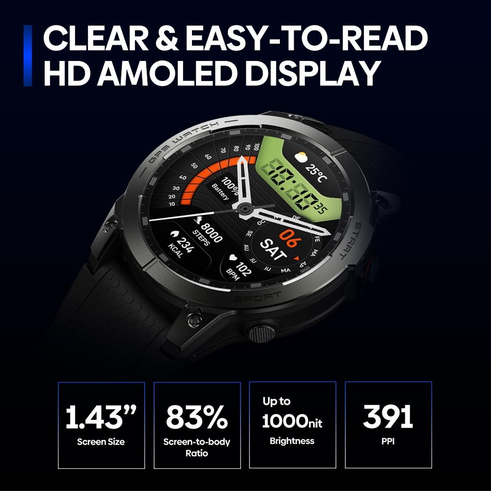1.43 Inch Amoled Screen Sports Smart Watch Support Bluetooth Call - Black 8