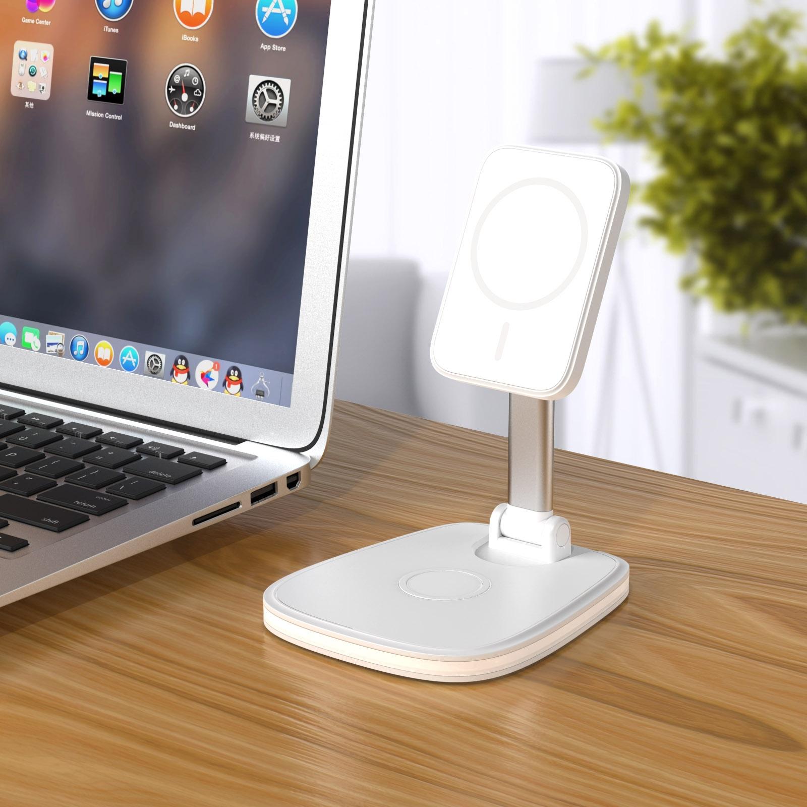 15W Multifunctional Desktop Wireless Charger - Black 3