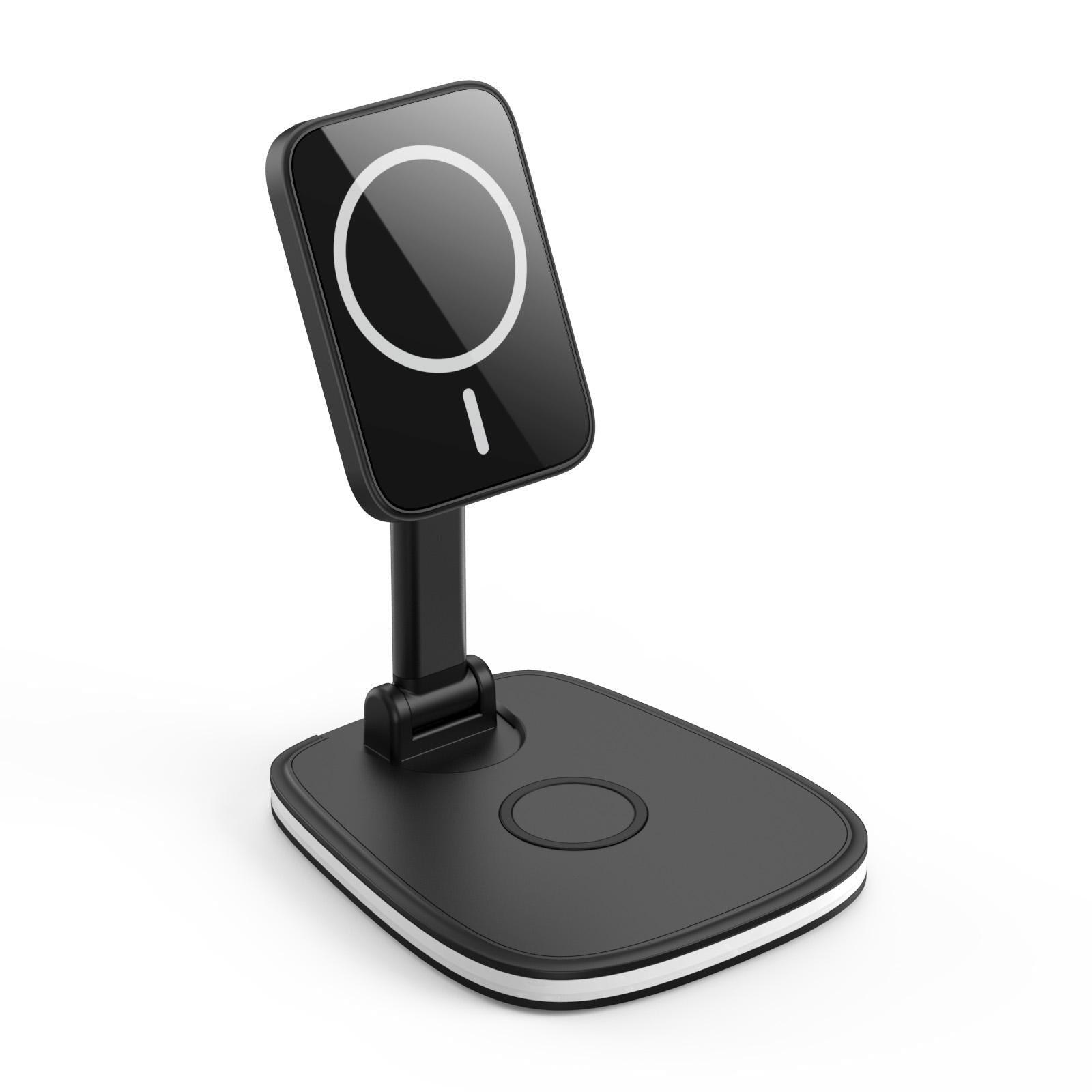 15W Multifunctional Desktop Wireless Charger - Black 11