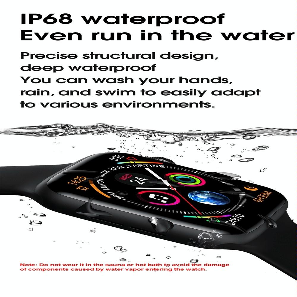 1.75 Inch Ips Smart Watch Waterproof Temp / Heart / Bp / Sleep Monitoring - Black 5