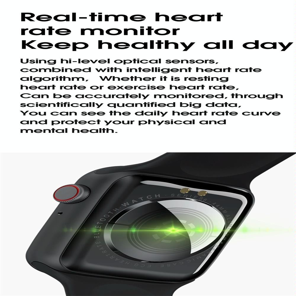 1.75 Inch Ips Smart Watch Waterproof Temp / Heart / Bp / Sleep Monitoring - Black 6