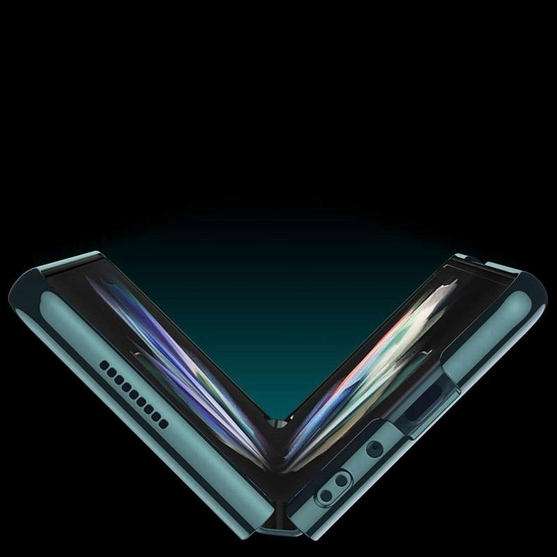 For Samsung Galaxy Z Fold4 5G Full Coverage Electroplated Glass Case - Transparent 6
