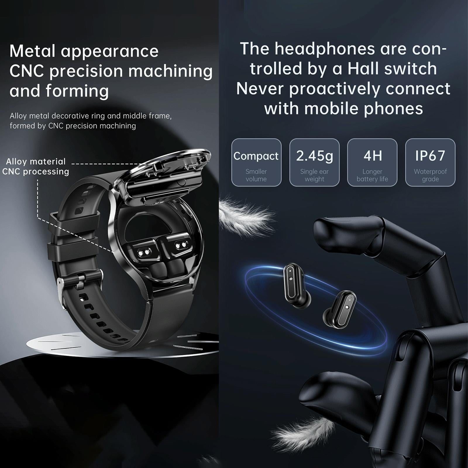 1.39 Inch Waterproof Bracelet Support Bluetooth Call / Nfc / Heart Rate - Black 10
