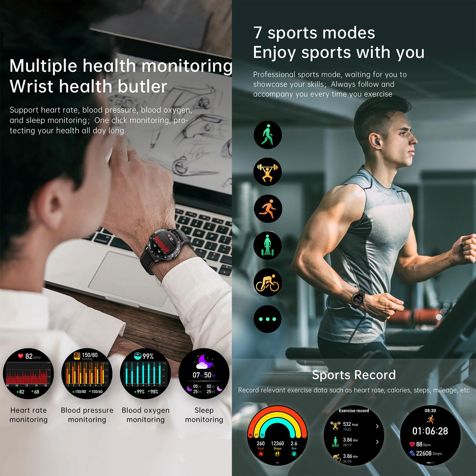 1.39 Inch Waterproof Bracelet Support Bluetooth Call / Nfc / Heart Rate - Black 13