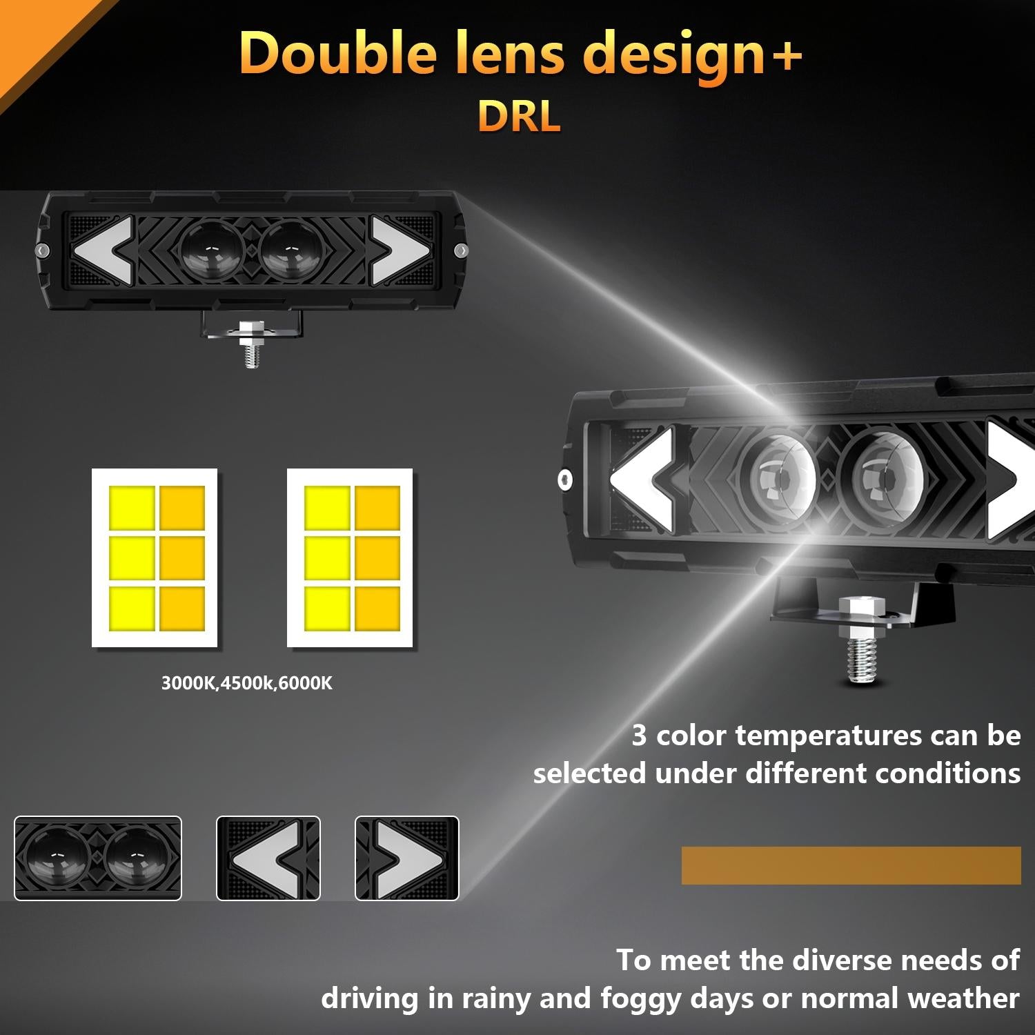 6 Inch Arrow Binocular Spotlight Black 4