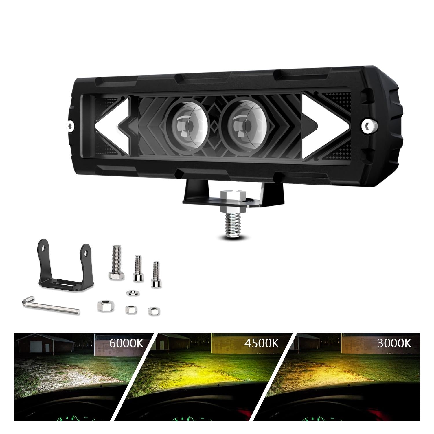 6 Inch Arrow Binocular Spotlight Black 5