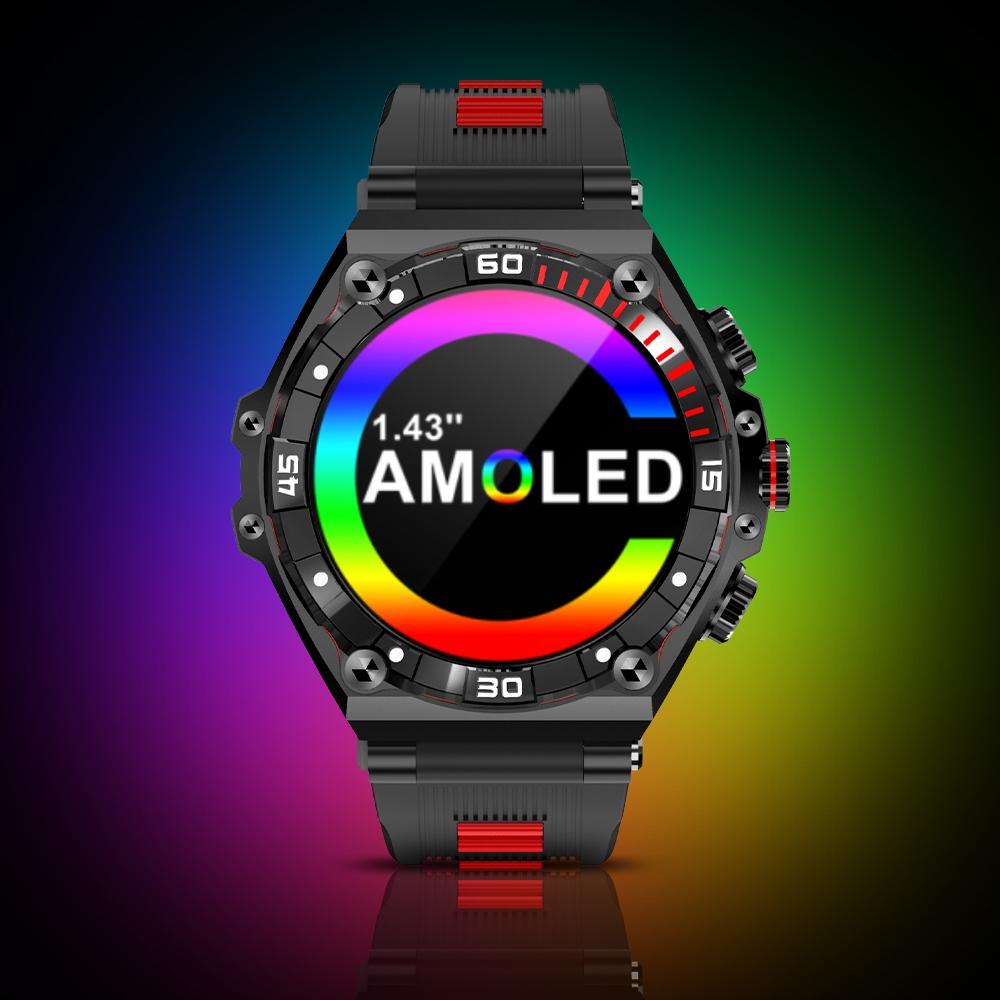 1.43 Inch Amoled Screen Smart Watch Supports Bluetooth Call / Blood Oxygen Detection - Red 5