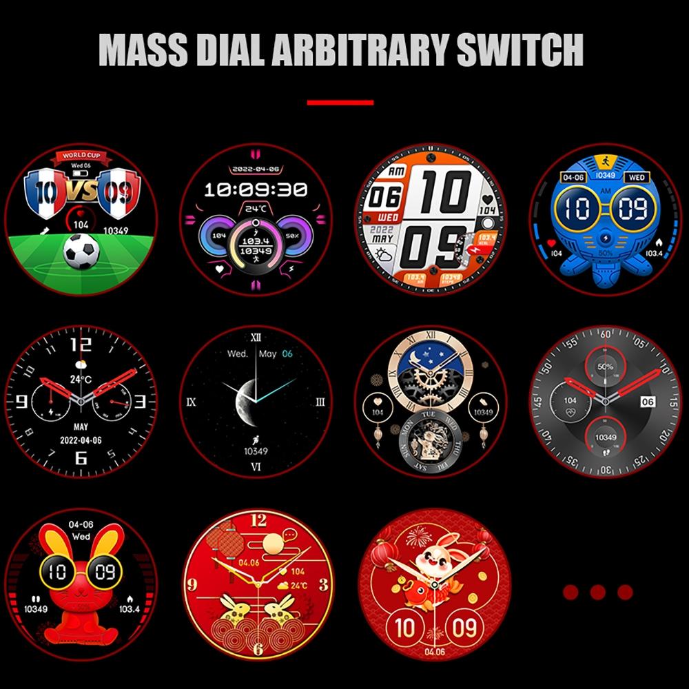 1.43 Inch Amoled Screen Smart Watch Supports Bluetooth Call / Blood Oxygen Detection - Red 10