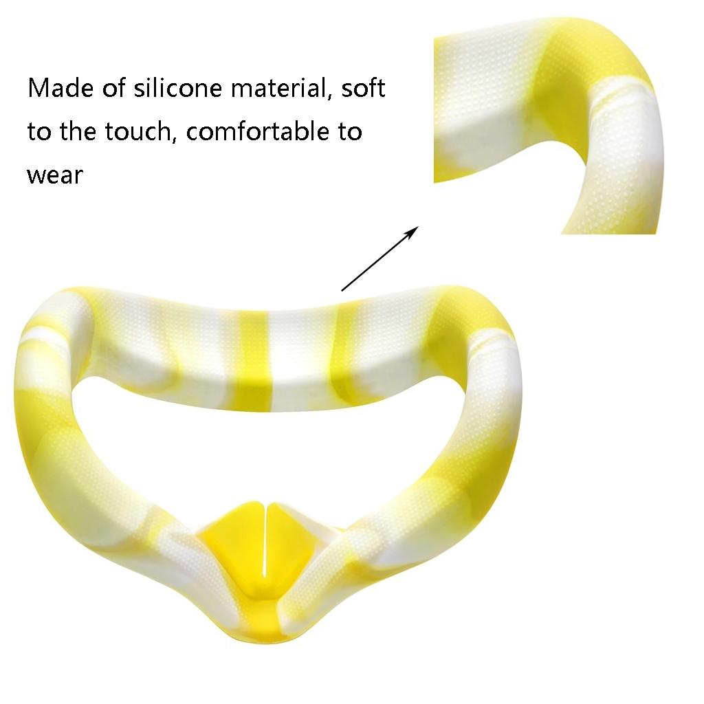 Silicone Vr Eye Cover for Oculus Quest 2 - Anti-sweat - White Blue 6
