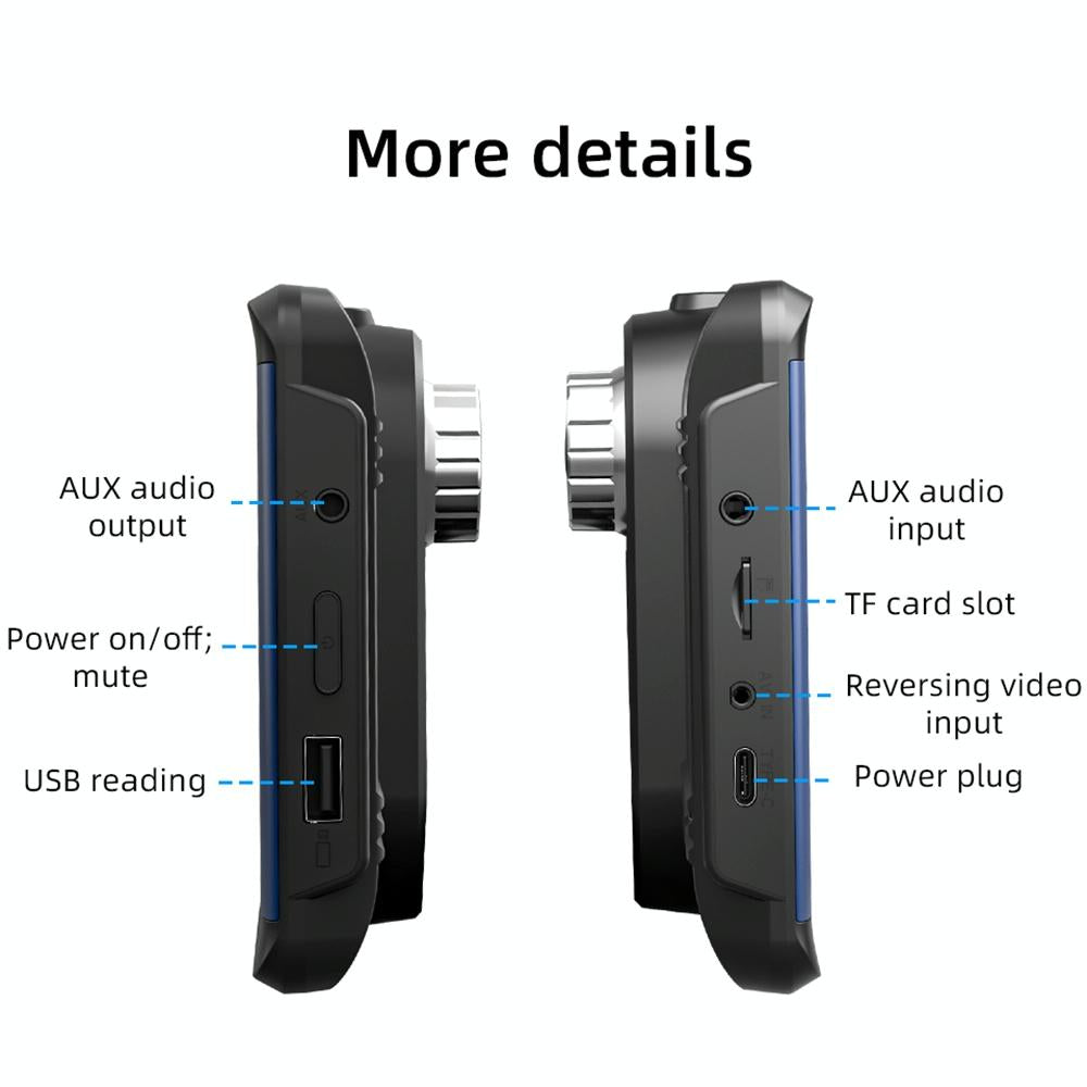 7 Inch Car Mp5 Player With Built-In Driving Recorder - Carplay / Android Auto Black 6
