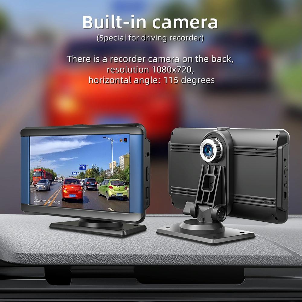 7 Inch Car Mp5 Player With Built-In Driving Recorder - Carplay / Android Auto Black 8