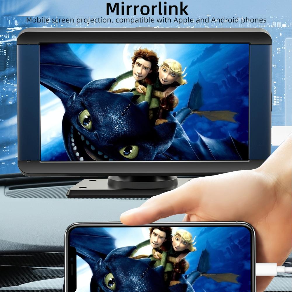 7 Inch Car Mp5 Player With Built-In Driving Recorder - Carplay / Android Auto Black 11