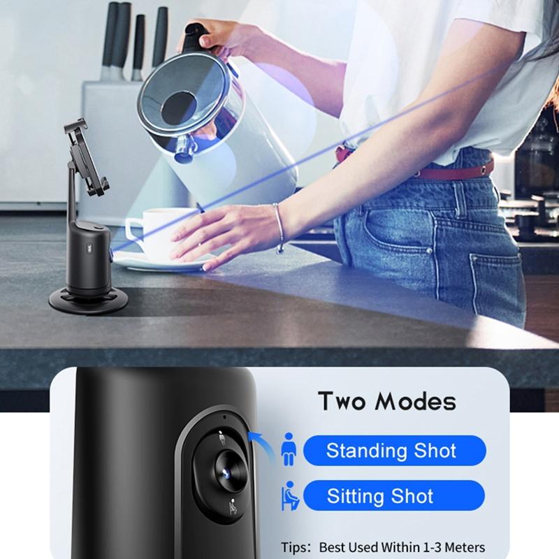 360 Rotation Follow-up Gimbal Stabilizer with 1 / 4-inch Interface - Black 5