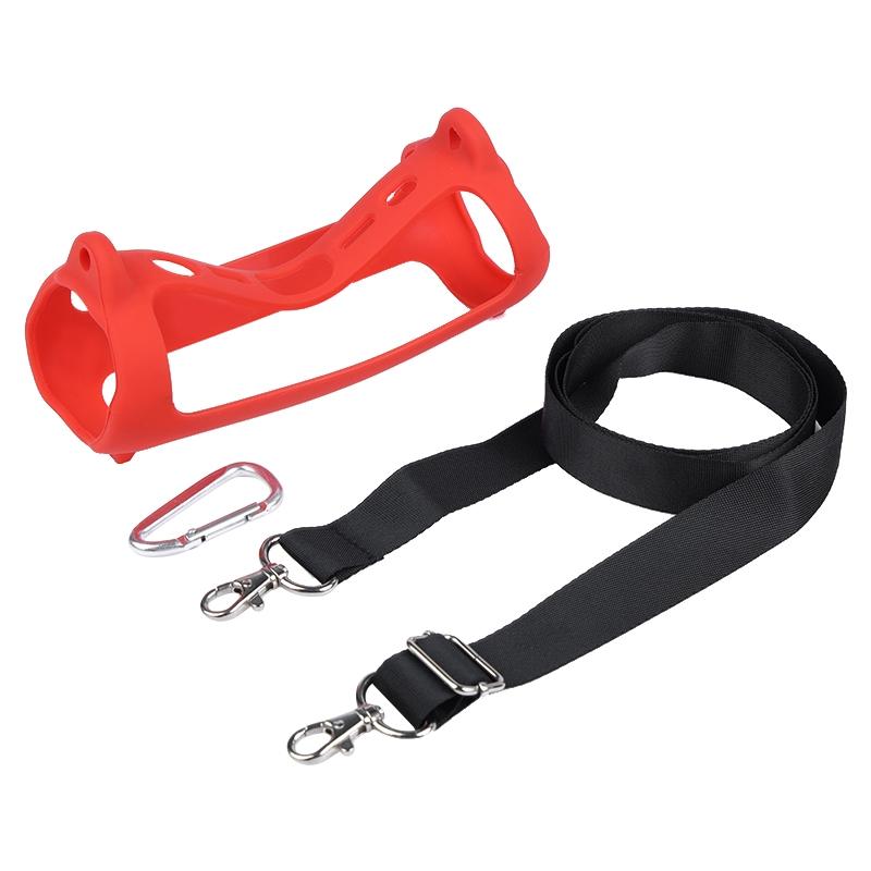 Portable Silicone Case with Shoulder Strap for Jbl Flip 6 Speaker - Black 12