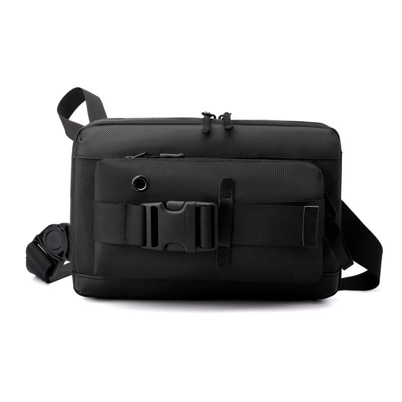 Functional Men Chest Bag Versatile Messenger Bag For Everyday Use - Black