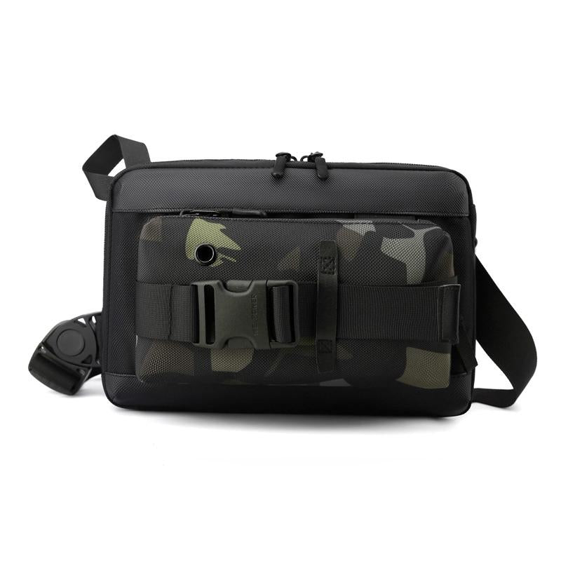 Functional Men Chest Bag Versatile Messenger Bag For Everyday Use - Black