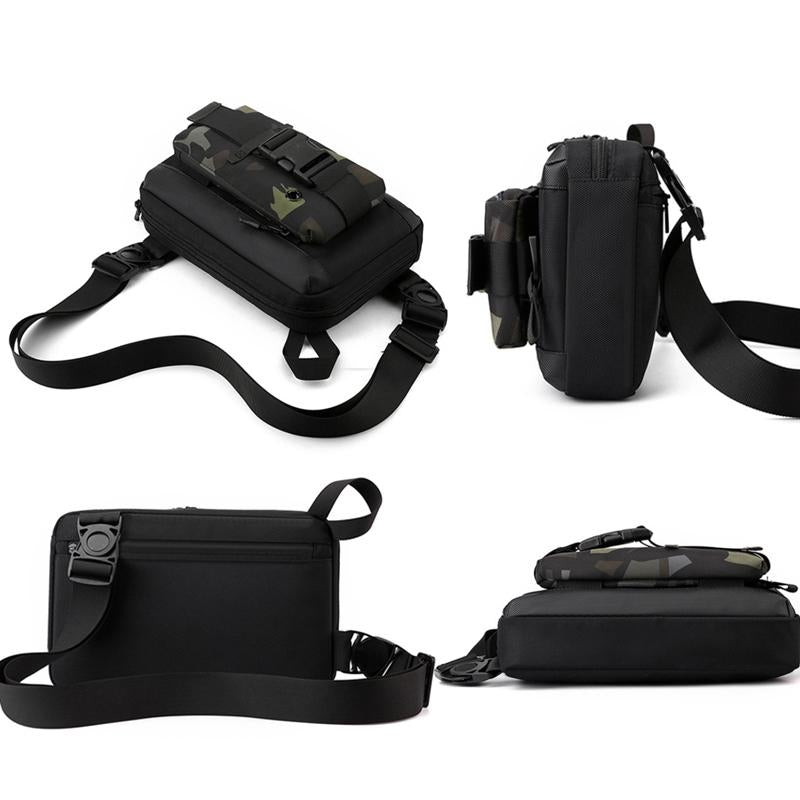 Functional Men Chest Bag Versatile Messenger Bag For Everyday Use - Black 13