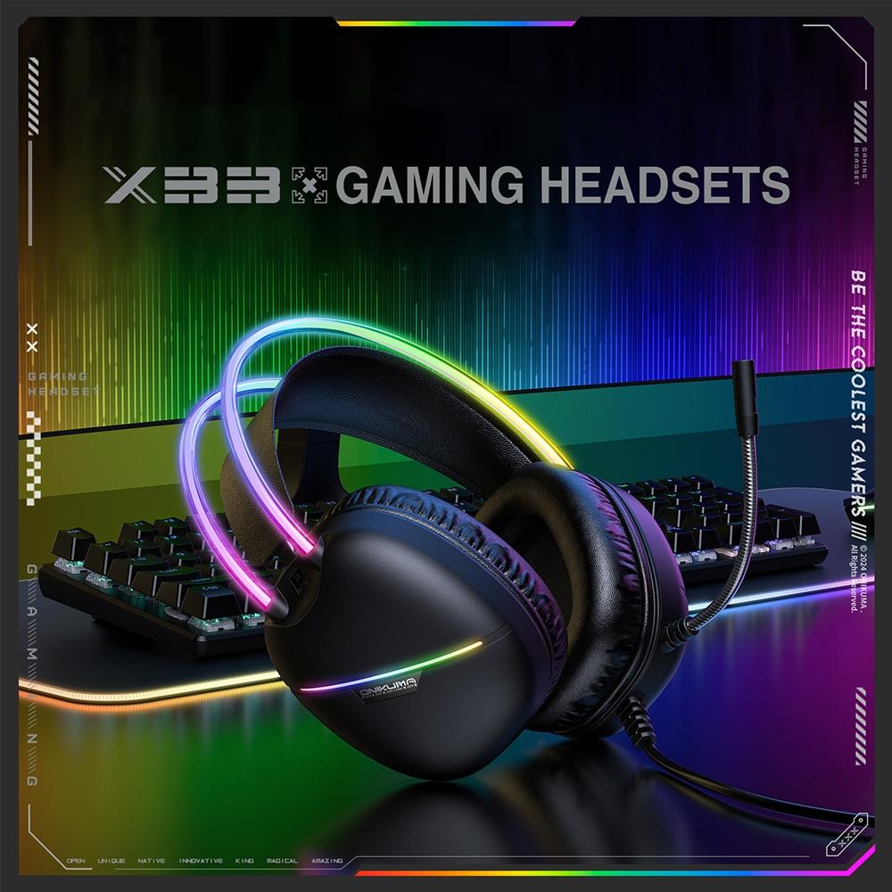 Rgb Light Gaming Headset 2M Cable - Black 12
