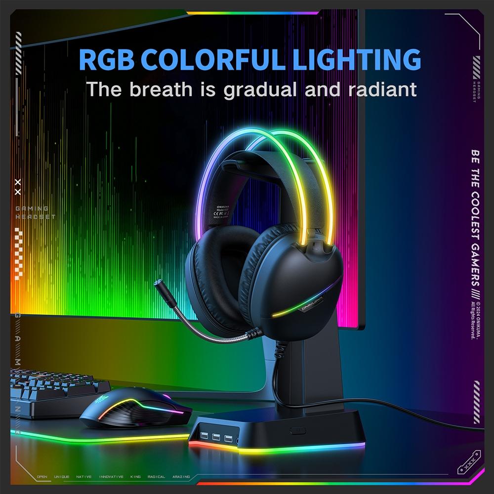 Rgb Light Gaming Headset 2M Cable - Black 13