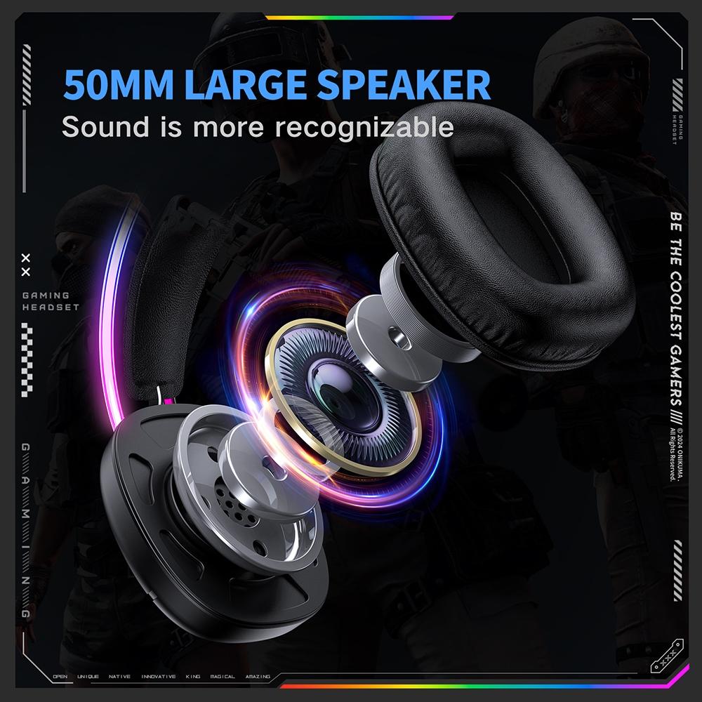 Rgb Light Gaming Headset 2M Cable - Black 14