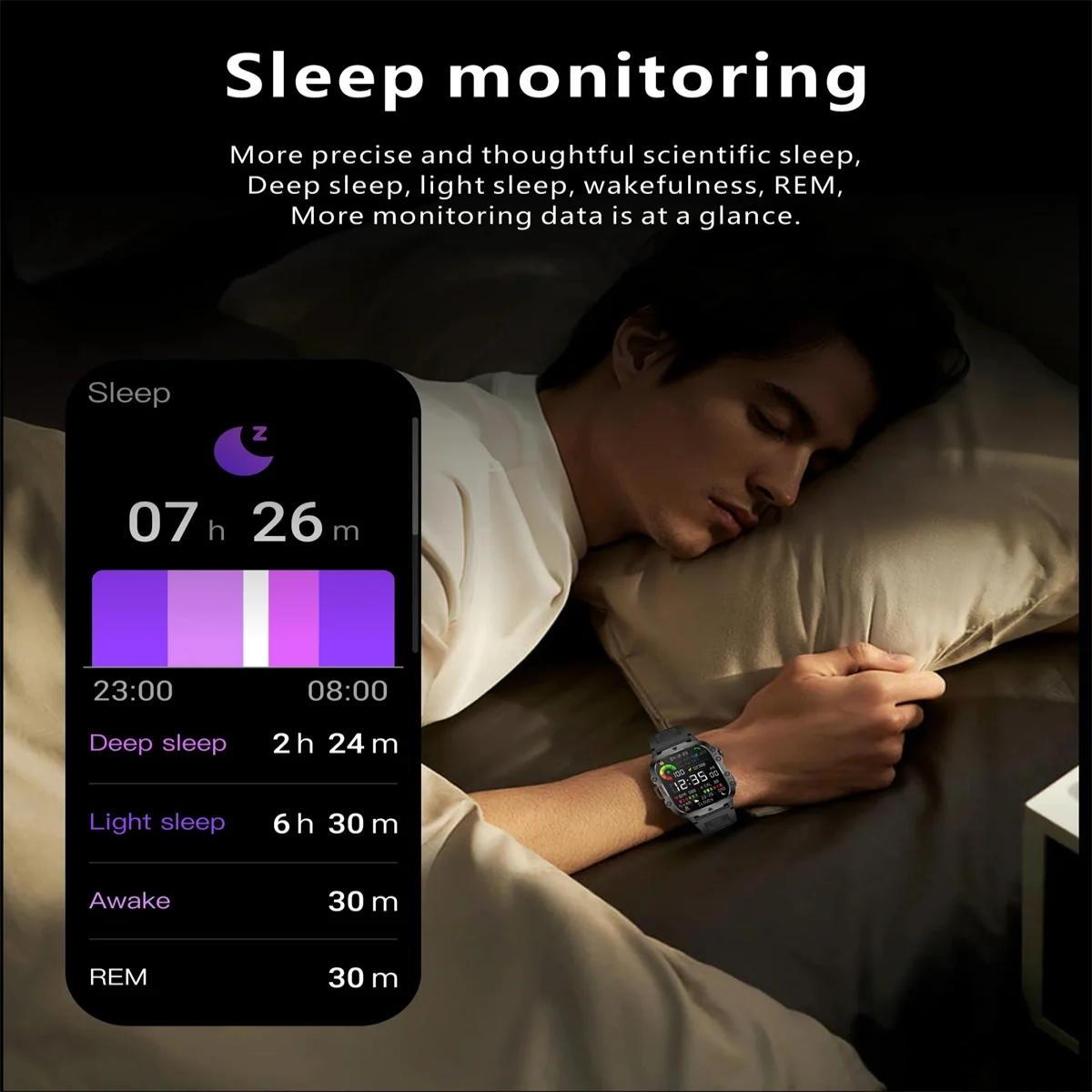 1.96 Inch Colour Screen Smart Watch Silicone Strap Support Bluetooth Call - Black 5