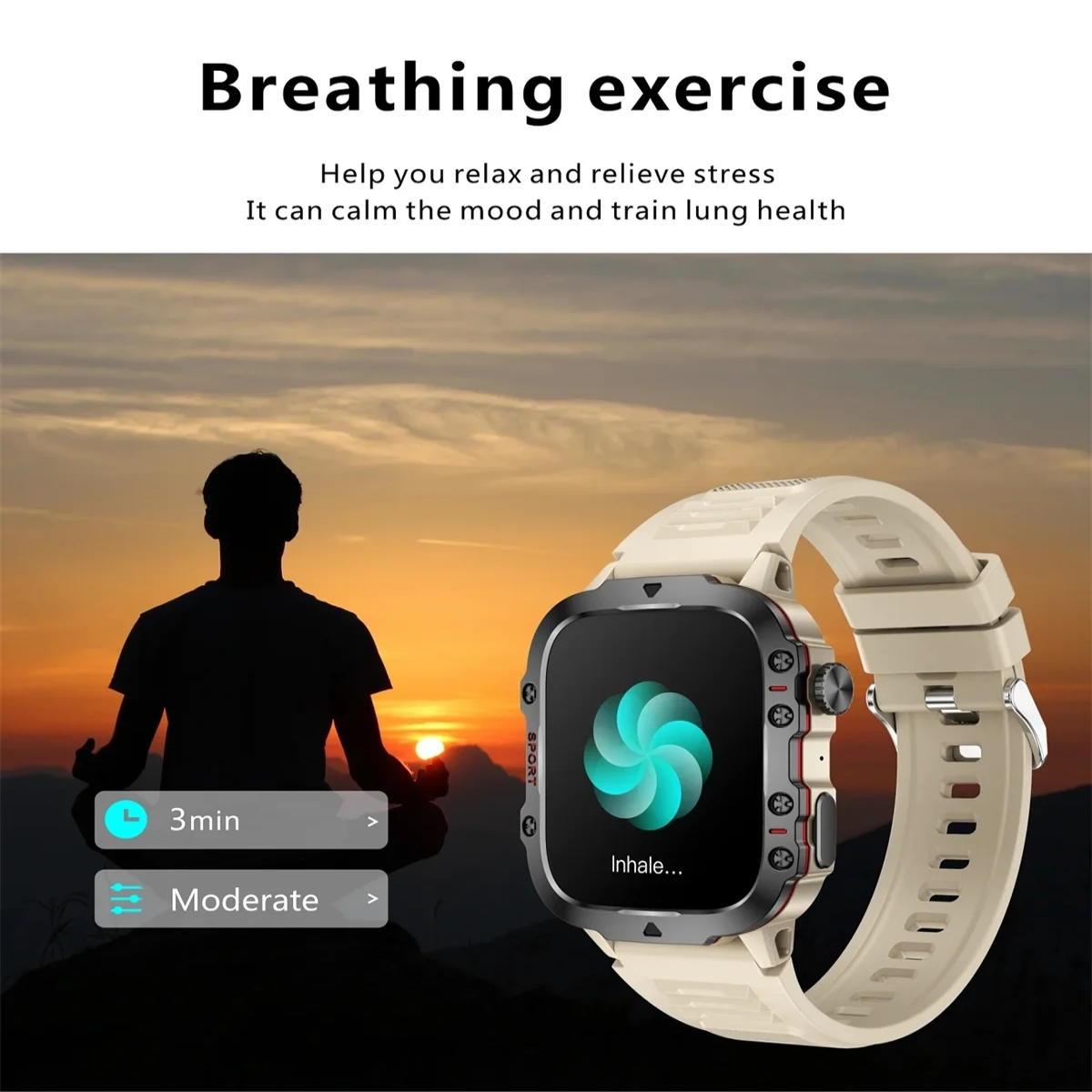 1.96 Inch Colour Screen Smart Watch Silicone Strap Support Bluetooth Call - Black 6