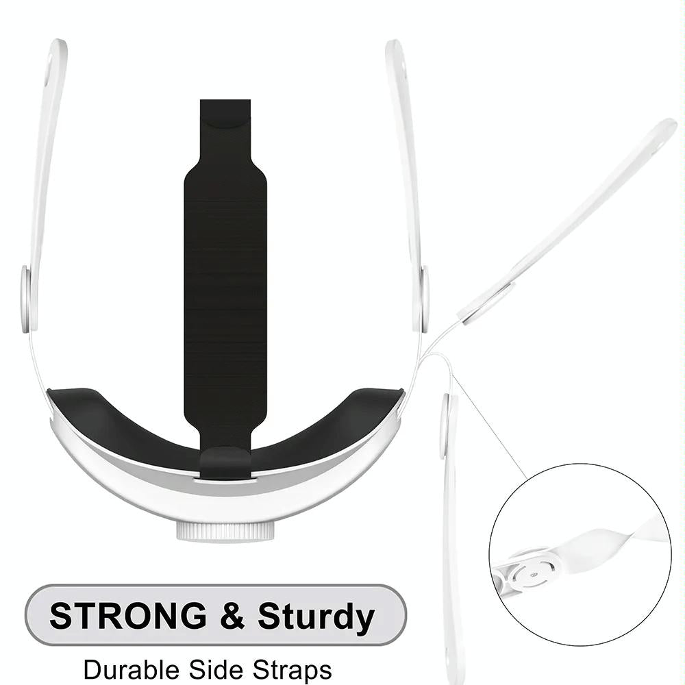 Elite Vr Headset Strap for Meta Quest 3 - Adjustable - White 5