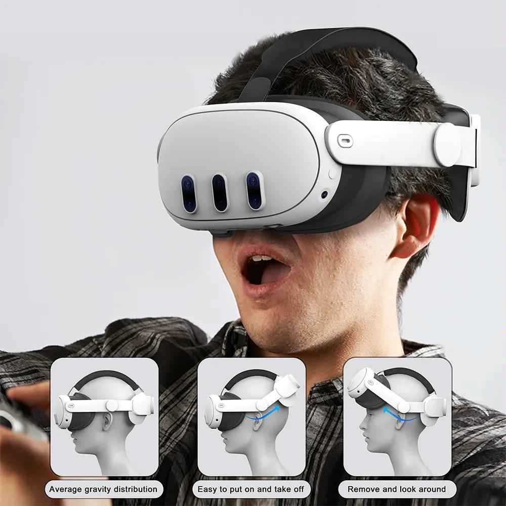Elite Vr Headset Strap for Meta Quest 3 - Adjustable - White 7