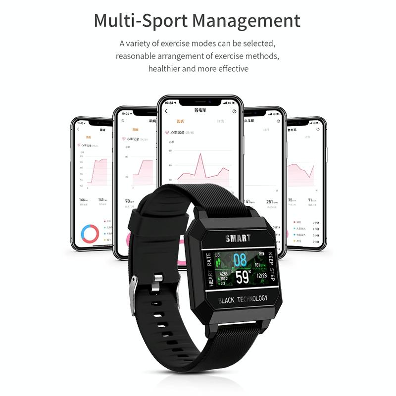 0.96 Inch Tft Screen Life Waterproof Smart Watch Support Sleep Monitoring / Heart Rate Monitoring / Blood Pressure Monitoring / Pulse Reminder - Black 5