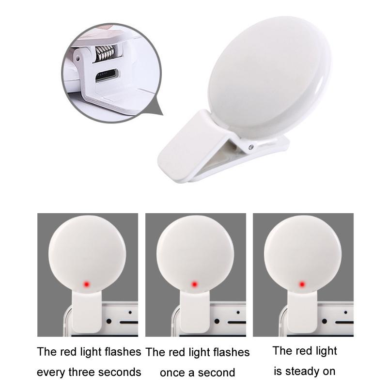 2-pack Led Selfie Light for Mobile Phone Photography - White 4