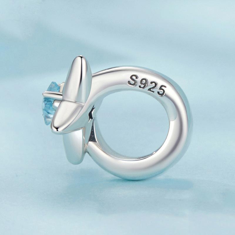 925 Sterling Silver Oxidized Airplane Starburst Beads 4