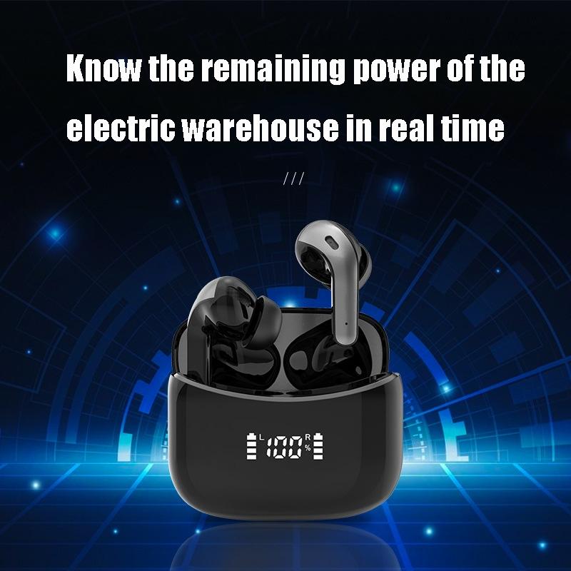 Black Wireless Bluetooth Earphone with Touch Display 6