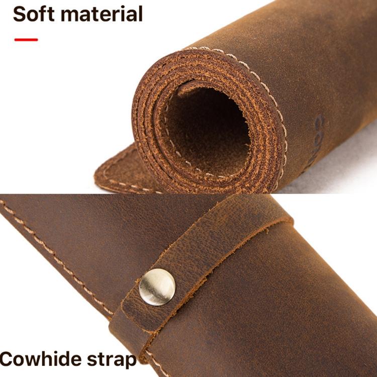 Retro Crazy Horse Leather Desk Pad Anti Slip 4