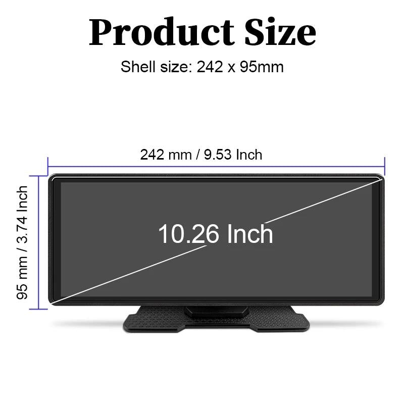 10.26 Inch Car Display Carplay / Android Auto Screen Mirroring Camera 3