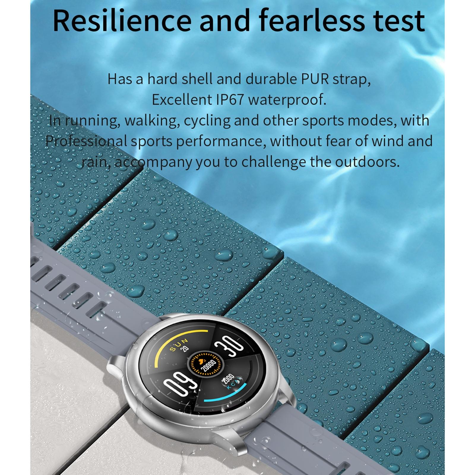 1.3 Inch Ips Colour Screen Ip67 Waterproof Smart Watch Support Sleep Monitor / Heart Rate Monitor / Blood Pressure Monitor - Black 6
