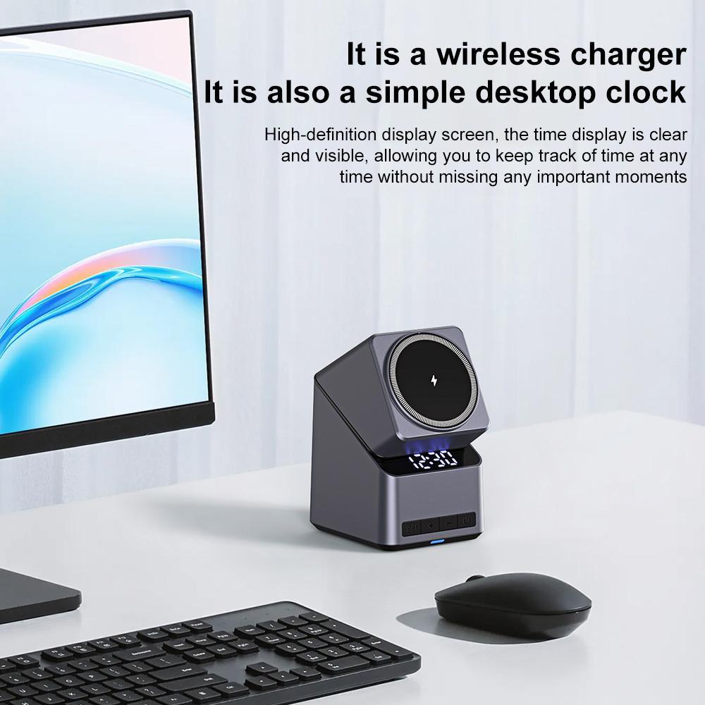180° Rotating 4 In 1 Magnetic Wireless Charger Grey 8
