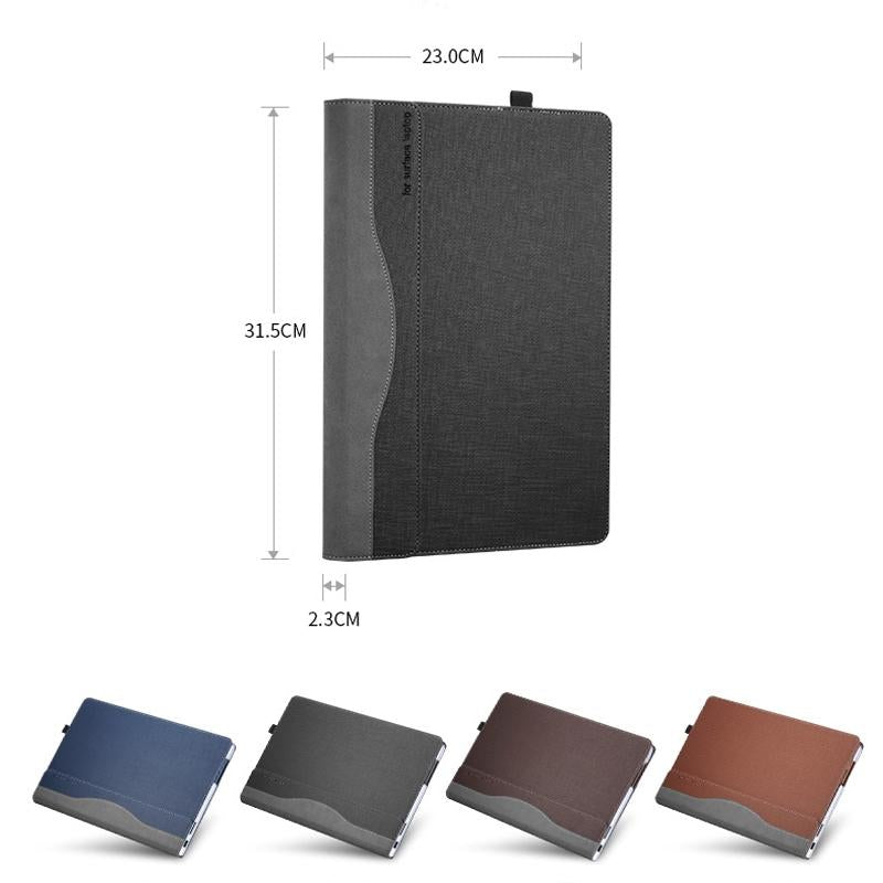 Versatile 13.5 Leather Laptop Sleeve for Microsoft Surface - Multi-functional - Blue 3