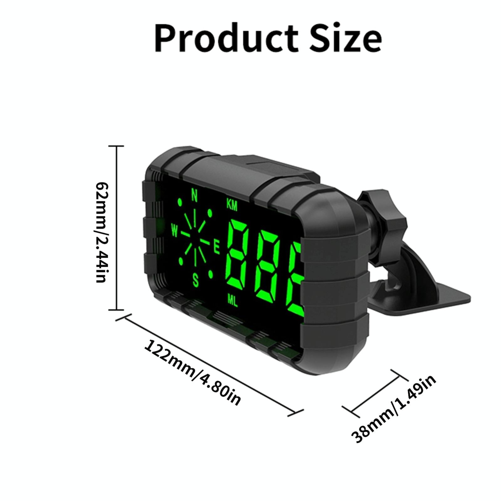 Car Head Up Display Speed Alarm English Version 3
