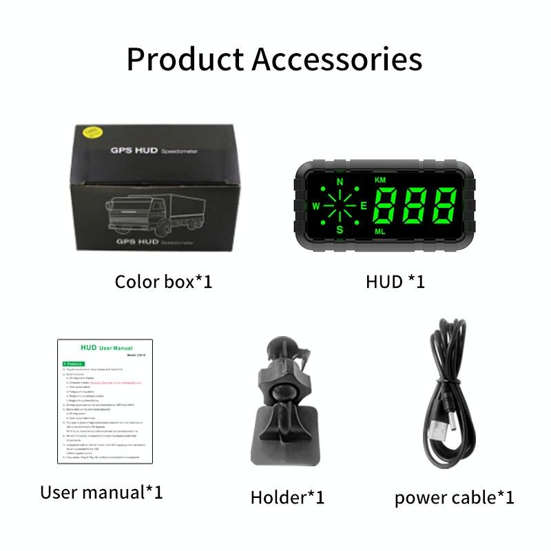 Car Head Up Display Speed Alarm English Version 5