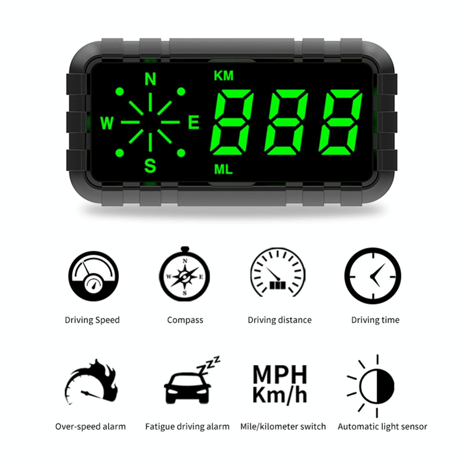 Car Head Up Display Speed Alarm English Version 7