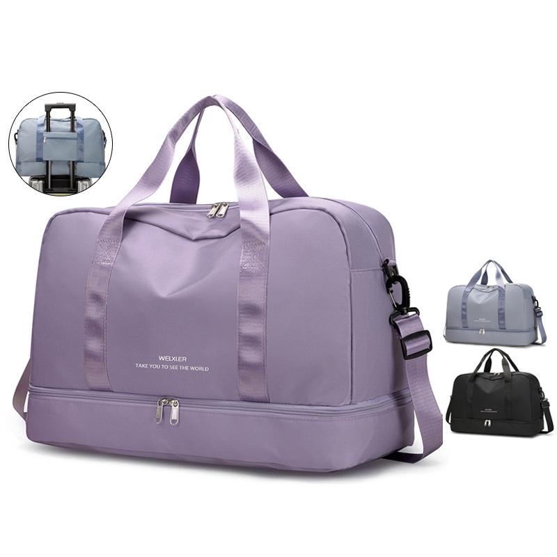 Lightweight Travel Duffel Bag Large Capacity - Black