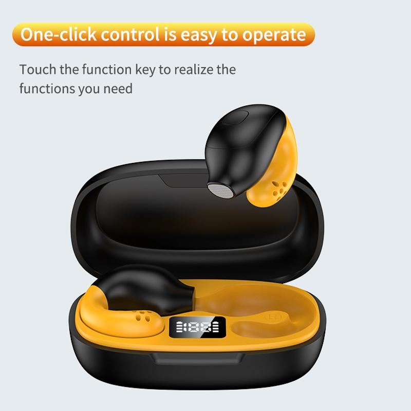 Wireless Ear Clip Bluetooth Headset with Led Display - Noise Reduction 3