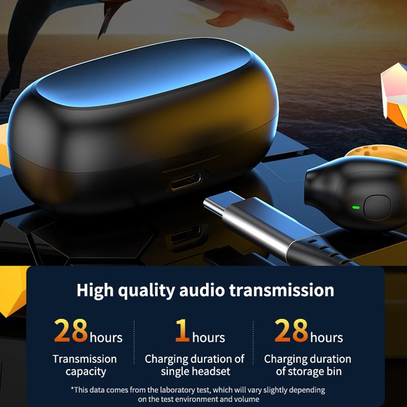 Wireless Ear Clip Bluetooth Headset with Led Display - Noise Reduction 4