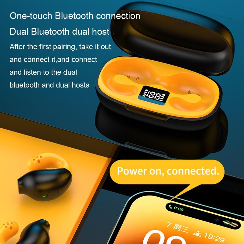 Wireless Ear Clip Bluetooth Headset with Led Display - Noise Reduction 8