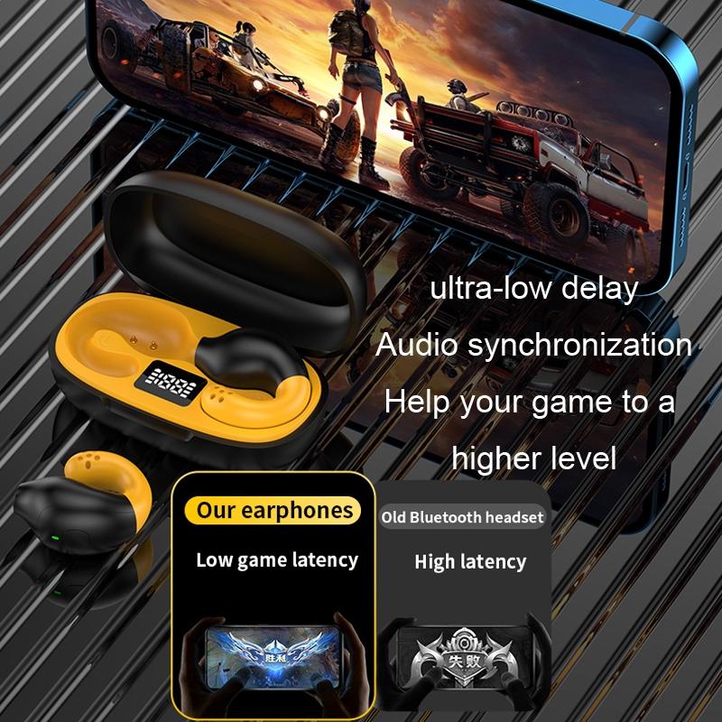Wireless Ear Clip Bluetooth Headset with Led Display - Noise Reduction 9