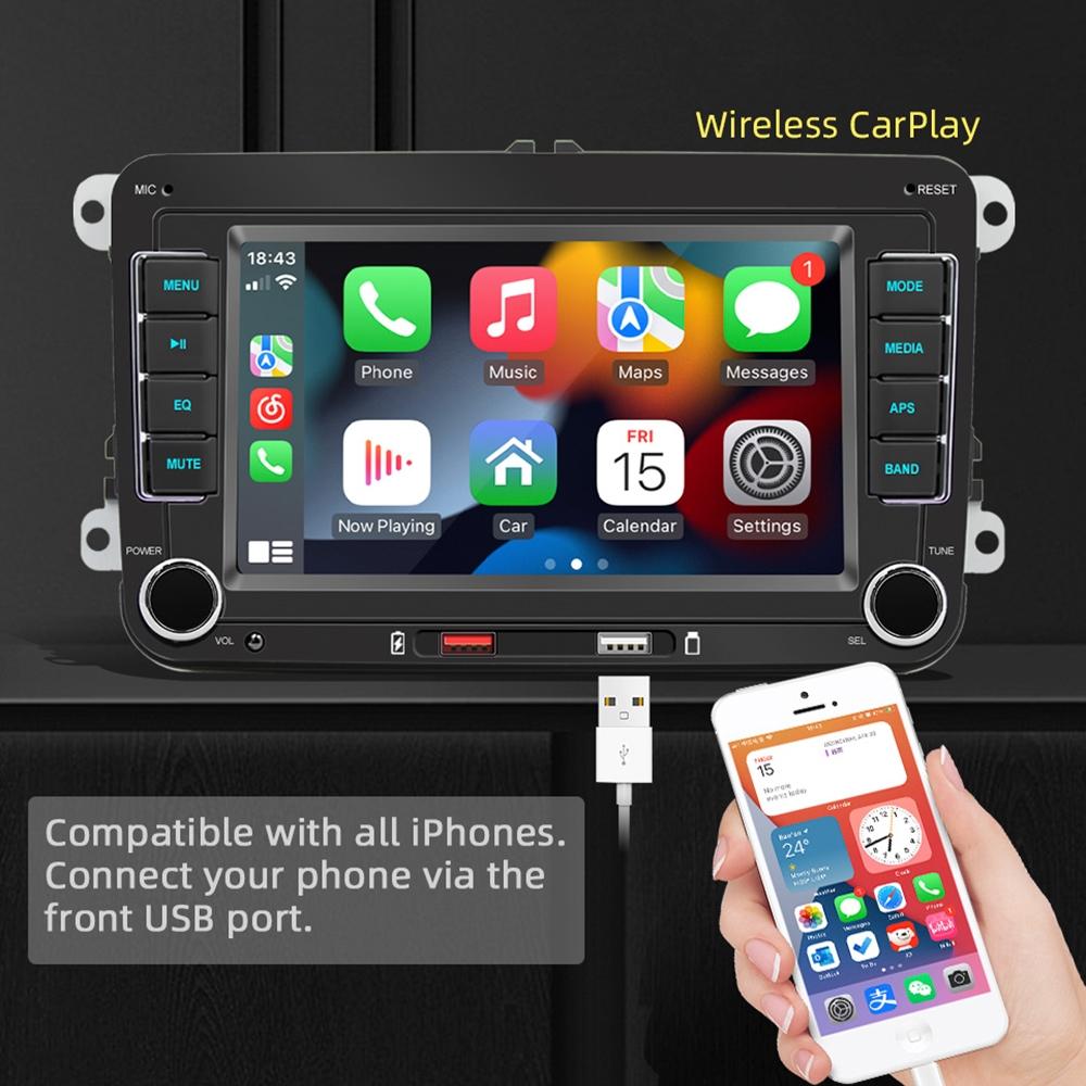 7 Inch Car Mp5 Player With Carplay / Android Auto - F9070 Black 5
