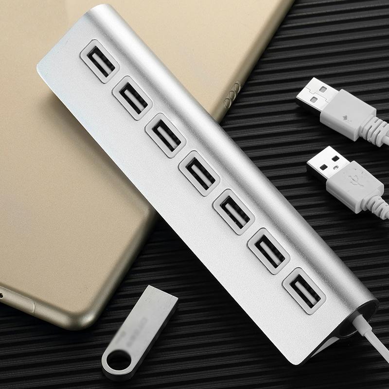 7-Port Aluminum Usb2.0 Hub 6