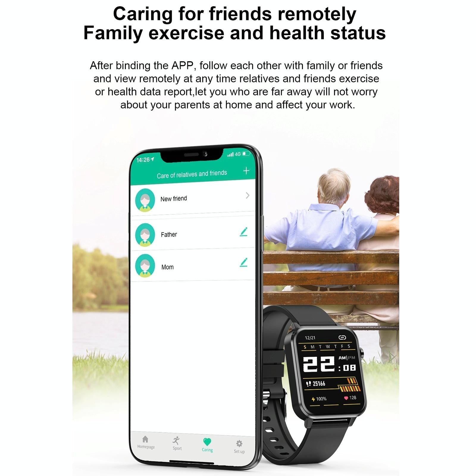 1.7 Inch Tft Colour Screen Ip68 Waterproof Smart Watch Support Blood Oxygen Monitoring / Body Temperature Monitoring / Ai Medical Diagnosis - Leather Strap - Black 10