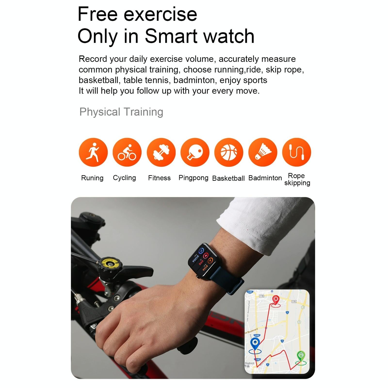 1.7 Inch Tft Colour Screen Ip68 Waterproof Smart Watch Support Blood Oxygen Monitoring / Body Temperature Monitoring / Ai Medical Diagnosis - Leather Strap - Black 11
